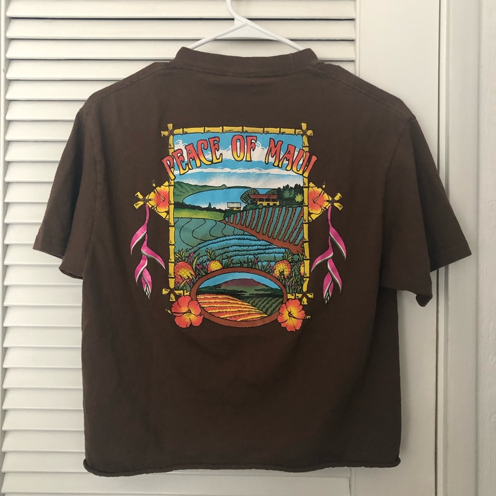 Peace of Maui cropped graphic tee